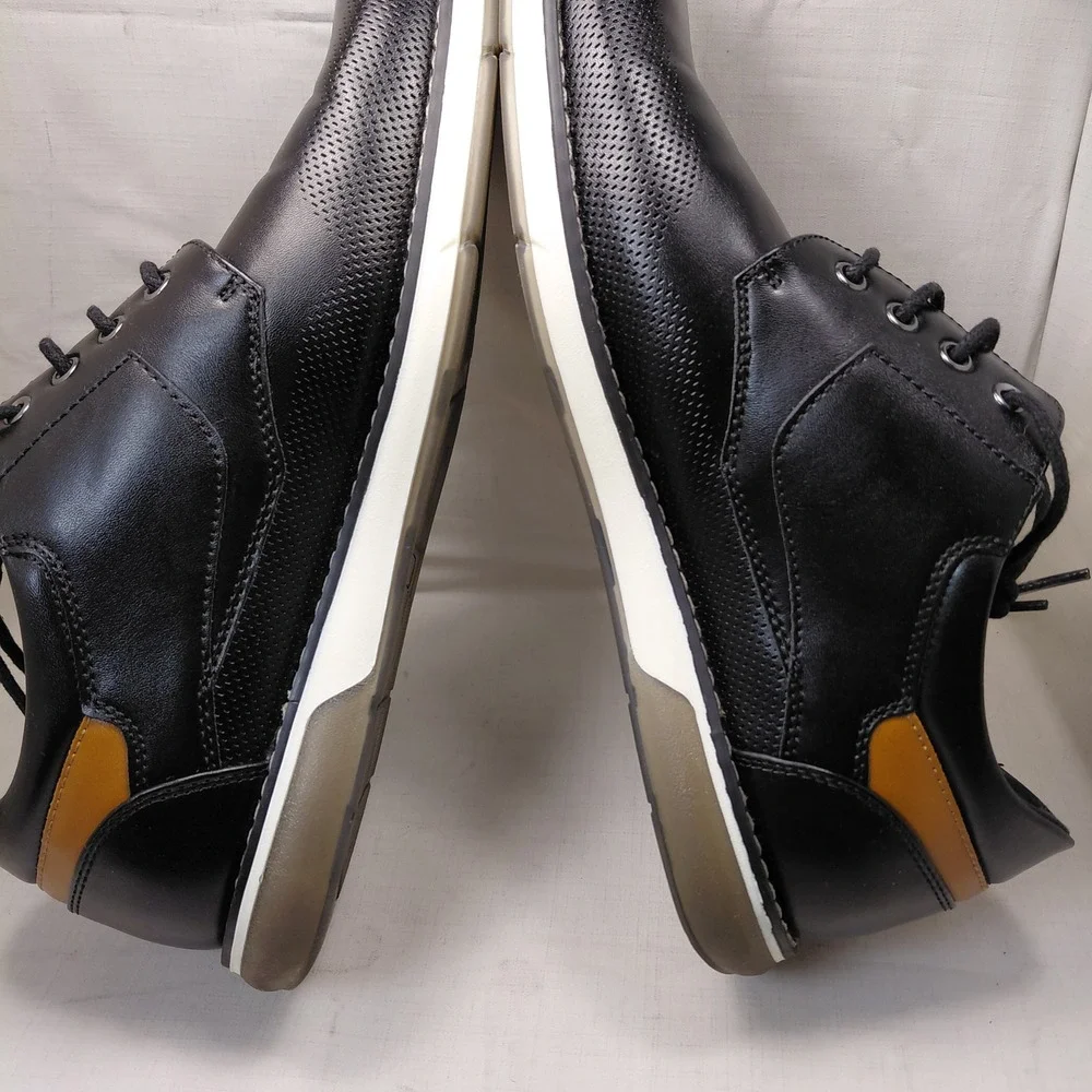Bruno Marc SBOX2336M Mens Black Perforated Oxford Dress Shoes Size 10 US 43.5 EU